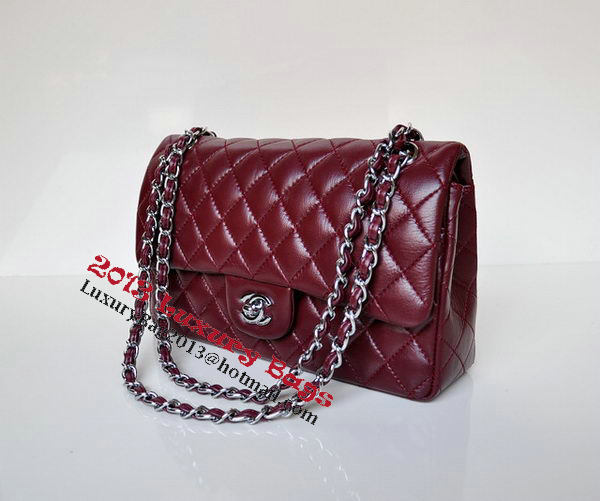 Chanel 2.55 Series Flap Bag Burgundy Patent Leather A1112 Silver Chanel 2.55 Series Flap Bag Burgundy Patent Leather A1112 Silver