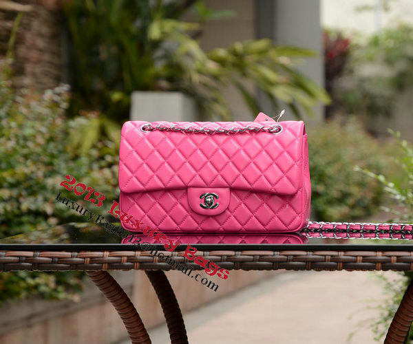 Chanel 2.55 Series Flap Bag Rose Sheepskin Leather A37586 Silver Chanel 2.55 Series Flap Bag Rose Sheepskin Leather A37586 Silver