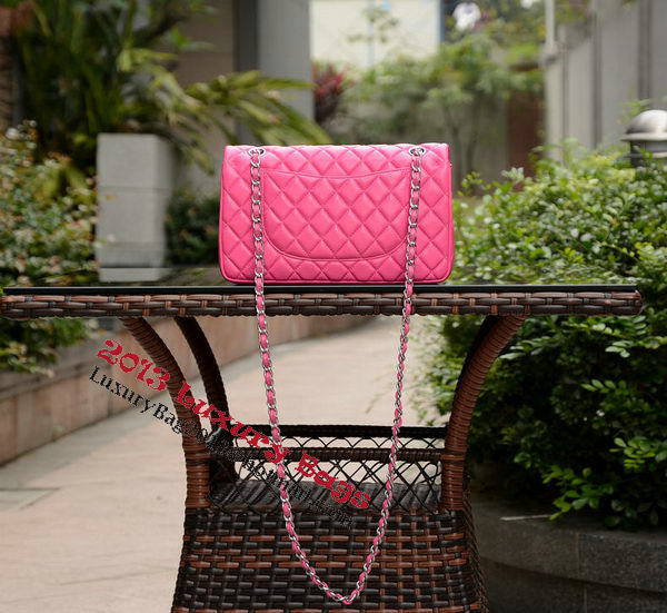 Chanel 2.55 Series Flap Bag Rose Sheepskin Leather A37586 Silver Chanel 2.55 Series Flap Bag Rose Sheepskin Leather A37586 Silver