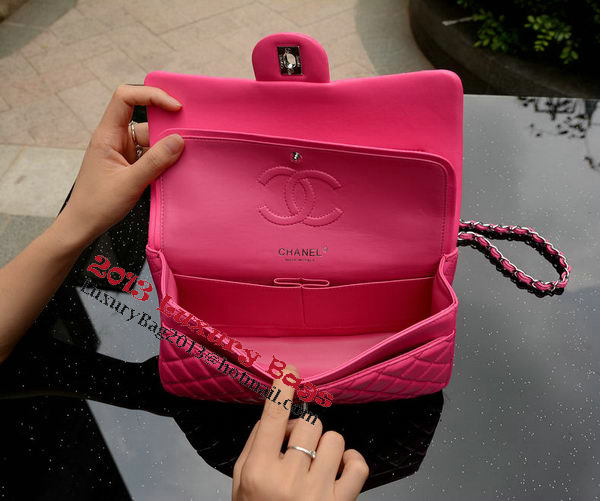 Chanel 2.55 Series Flap Bag Rose Sheepskin Leather A37586 Silver Chanel 2.55 Series Flap Bag Rose Sheepskin Leather A37586 Silver