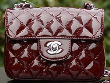 Chanel Classic MINI Flap Bag Royal Patent Leather A1115 Silver Chanel Classic MINI Flap Bag Royal Patent Leather A1115 Silver