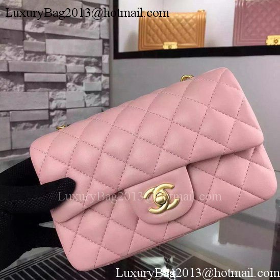 Chanel Classic mini Flap Bag Pink Sheepskin Leather A67350 Gold Chanel Classic mini Flap Bag Pink Sheepskin Leather A67350 Gold