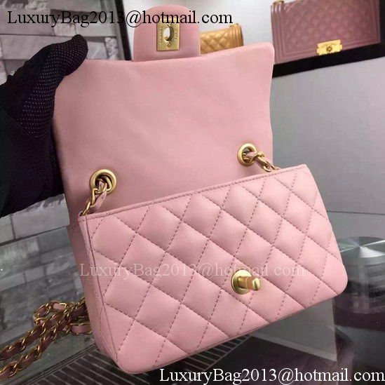 Chanel Classic mini Flap Bag Pink Sheepskin Leather A67350 Gold Chanel Classic mini Flap Bag Pink Sheepskin Leather A67350 Gold
