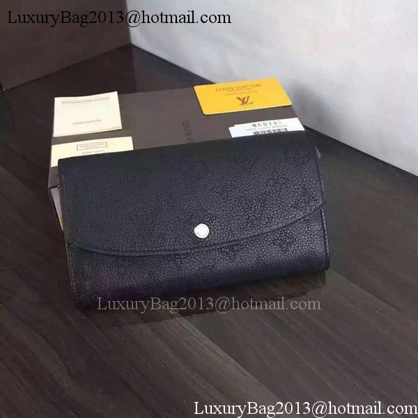Louis Vuitton Mahina Leather IRIS Wallet M60144 Black Louis Vuitton Mahina Leather IRIS Wallet M60144 Black