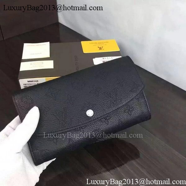 Louis Vuitton Mahina Leather IRIS Wallet M60144 Black Louis Vuitton Mahina Leather IRIS Wallet M60144 Black