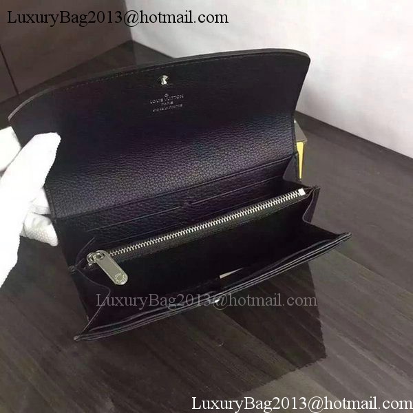 Louis Vuitton Mahina Leather IRIS Wallet M60144 Black Louis Vuitton Mahina Leather IRIS Wallet M60144 Black