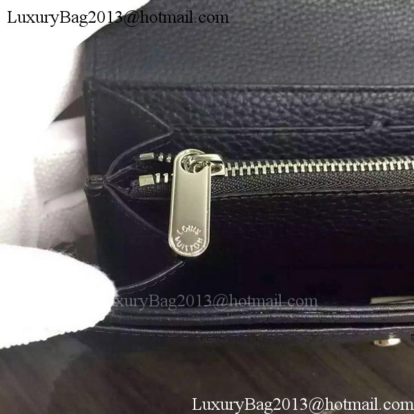 Louis Vuitton Mahina Leather IRIS Wallet M60144 Black Louis Vuitton Mahina Leather IRIS Wallet M60144 Black