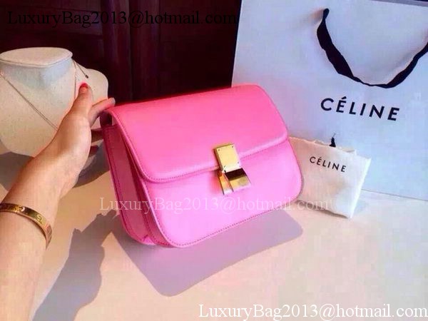 Celine Classic Box Flap Bag Calfskin Leather C2263 Pink Celine Classic Box Flap Bag Calfskin Leather C2263 Pink