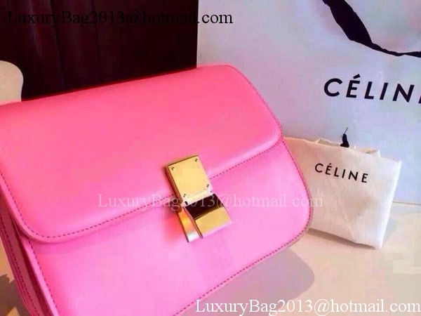 Celine Classic Box Flap Bag Calfskin Leather C2263 Pink Celine Classic Box Flap Bag Calfskin Leather C2263 Pink