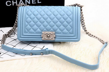Boy Chanel Flap Shoulder Bag SkyBlue Sheepskin Leather A67086 Silver Boy Chanel Flap Shoulder Bag SkyBlue Sheepskin Leather A67086 Silver