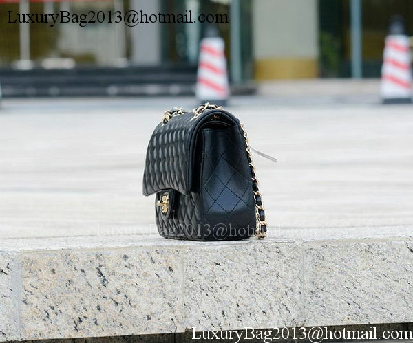 Chanel 2.55 Series Flap Bag Black Sheepskin Leather A1112 Gold Chanel 2.55 Series Flap Bag Black Sheepskin Leather A1112 Gold