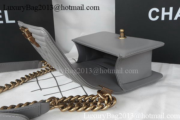 Boy Chanel mini Flap Bag Original Sheepskin A67085 Grey Boy Chanel mini Flap Bag Original Sheepskin A67085 Grey