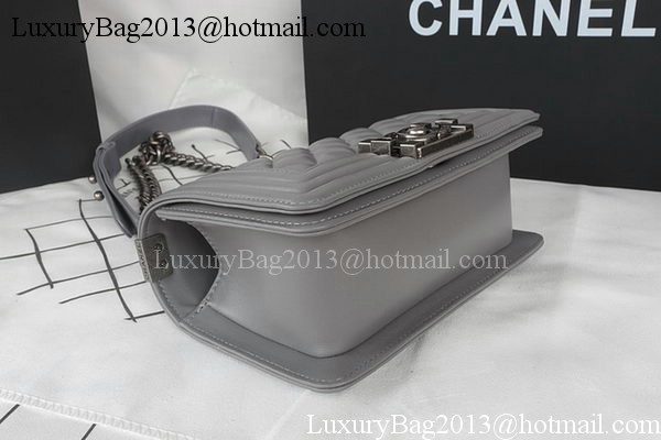 Boy Chanel mini Flap Bag Original Sheepskin A67085 Grey Boy Chanel mini Flap Bag Original Sheepskin A67085 Grey