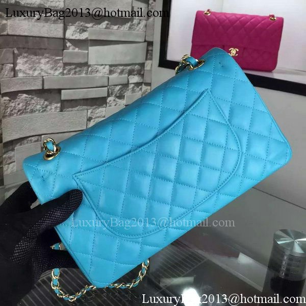 Chanel 2.55 Series Flap Bag Lambskin Leather A5024 Blue Chanel 2.55 Series Flap Bag Lambskin Leather A5024 Blue