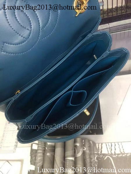 Chanel Classic Top Flap Bag Original Sheepskin Leather A92236 Blue Chanel Classic Top Flap Bag Original Sheepskin Leather A92236 Blue