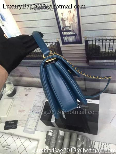 Chanel Classic Top Flap Bag Original Sheepskin Leather A92236 Blue Chanel Classic Top Flap Bag Original Sheepskin Leather A92236 Blue