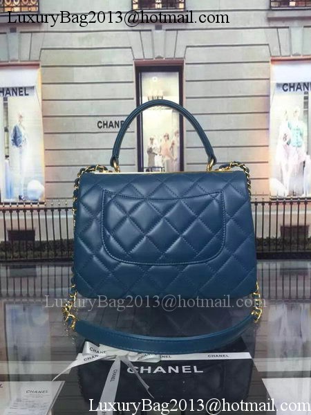 Chanel Classic Top Flap Bag Original Sheepskin Leather A92236 Blue Chanel Classic Top Flap Bag Original Sheepskin Leather A92236 Blue