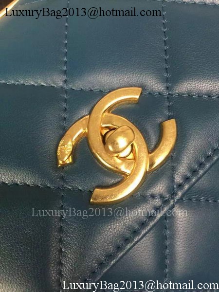 Chanel Classic Top Flap Bag Original Sheepskin Leather A92236 Blue Chanel Classic Top Flap Bag Original Sheepskin Leather A92236 Blue