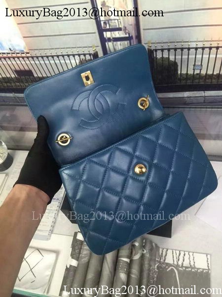 Chanel Classic Top Flap Bag Original Sheepskin Leather A92236 Blue Chanel Classic Top Flap Bag Original Sheepskin Leather A92236 Blue