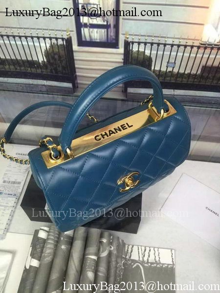 Chanel Classic Top Flap Bag Original Sheepskin Leather A92236 Blue Chanel Classic Top Flap Bag Original Sheepskin Leather A92236 Blue