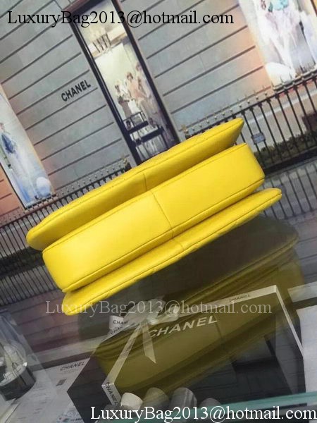 Chanel Classic Top Flap Bag Original Sheepskin Leather A92236 Yellow Chanel Classic Top Flap Bag Original Sheepskin Leather A92236 Yellow
