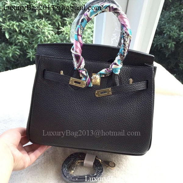 Hermes Birkin 25CM Tote Bag Litchi Leather H25T Black Hermes Birkin 25CM Tote Bag Litchi Leather H25T Black