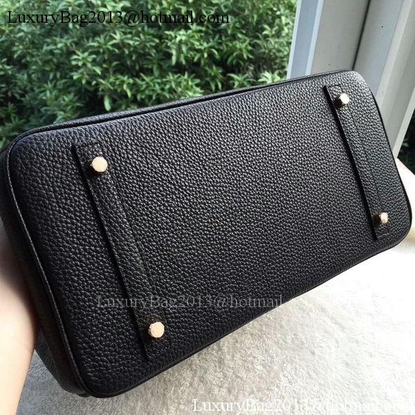 Hermes Birkin 35CM Tote Bag Black Litchi Leather BK35 Gold Hermes Birkin 35CM Tote Bag Black Litchi Leather BK35 Gold
