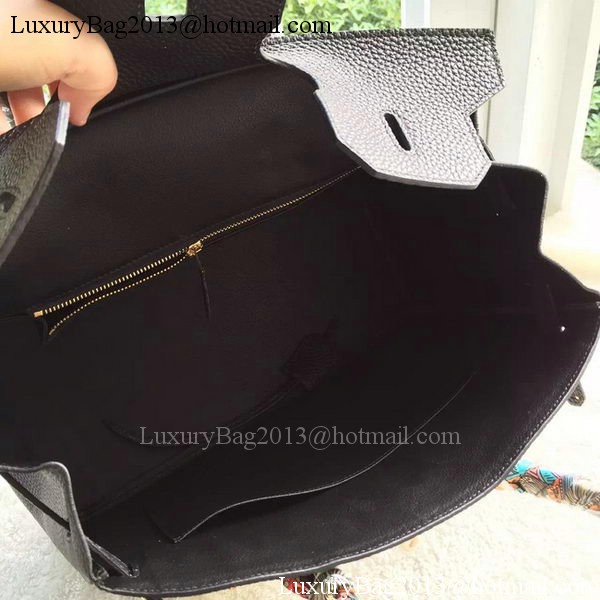 Hermes Birkin 35CM Tote Bag Black Litchi Leather BK35 Gold Hermes Birkin 35CM Tote Bag Black Litchi Leather BK35 Gold