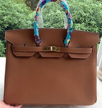 Hermes Birkin 35CM Tote Bag Brown Litchi Leather BK35 Gold Hermes Birkin 35CM Tote Bag Brown Litchi Leather BK35 Gold