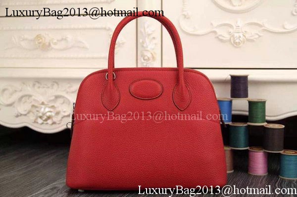 Hermes Bolide 37CM Calfskin Leather Tote Bag B1004 Red Hermes Bolide 37CM Calfskin Leather Tote Bag B1004 Red
