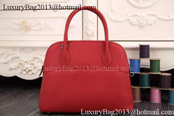Hermes Bolide 37CM Calfskin Leather Tote Bag B1004 Red Hermes Bolide 37CM Calfskin Leather Tote Bag B1004 Red
