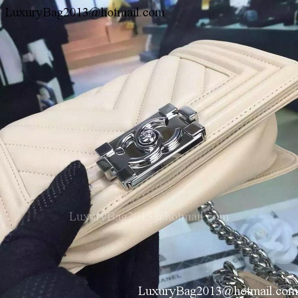 Boy Chanel mini Flap Bag Original Chevron Nubuck Leather A5707 Apricot Boy Chanel mini Flap Bag Original Chevron Nubuck Leather A5707 Apricot