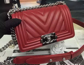 Boy Chanel mini Flap Bag Original Chevron Nubuck Leather A5707 Burgundy Boy Chanel mini Flap Bag Original Chevron Nubuck Leather A5707 Burgundy