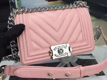 Boy Chanel mini Flap Bag Original Chevron Nubuck Leather A5707 Pink Boy Chanel mini Flap Bag Original Chevron Nubuck Leather A5707 Pink
