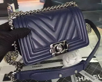 Boy Chanel mini Flap Bag Original Chevron Nubuck Leather A5707 Royal Boy Chanel mini Flap Bag Original Chevron Nubuck Leather A5707 Royal