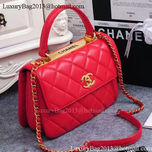 Chanel Classic Top Flap Bag Original Sheepskin Leather A92236 Red Chanel Classic Top Flap Bag Original Sheepskin Leather A92236 Red