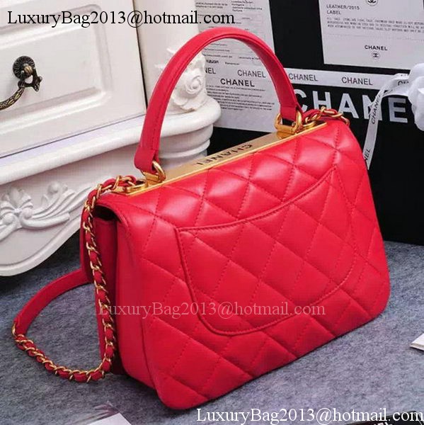Chanel Classic Top Flap Bag Original Sheepskin Leather A92236 Red Chanel Classic Top Flap Bag Original Sheepskin Leather A92236 Red