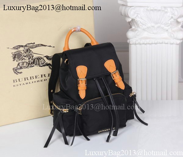 Burberry Backpack Fabric BU40166 Black&Orange Burberry Backpack Fabric BU40166 Black&Orange