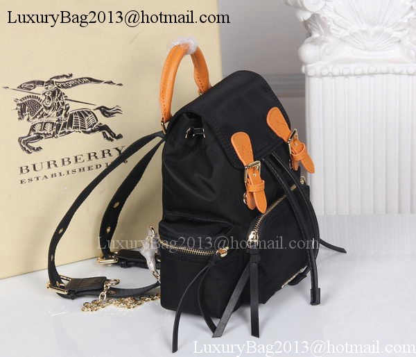 Burberry Backpack Fabric BU40166 Black&Orange Burberry Backpack Fabric BU40166 Black&Orange