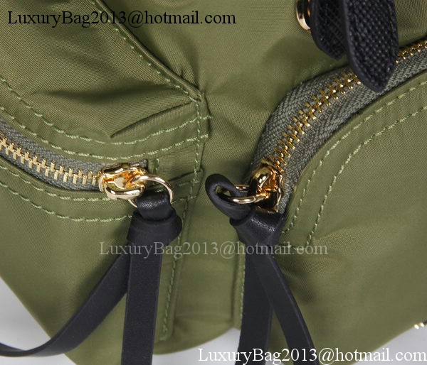 Burberry Backpack Fabric BU40166 Green Burberry Backpack Fabric BU40166 Green