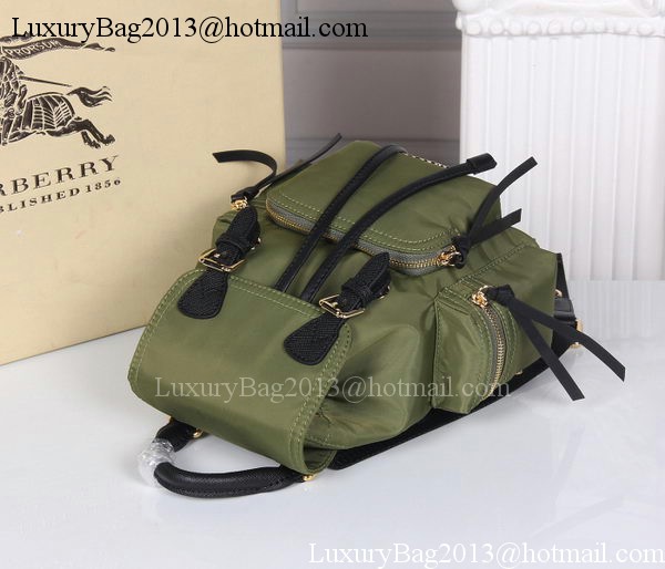 Burberry Backpack Fabric BU40166 Green Burberry Backpack Fabric BU40166 Green
