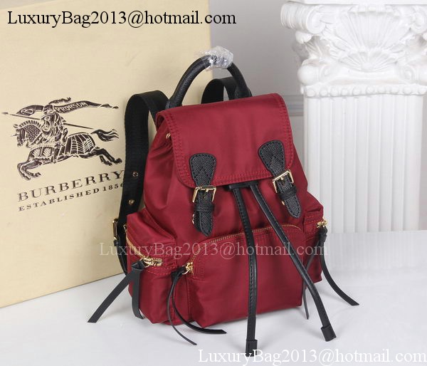 Burberry Backpack Fabric BU40166 Red Burberry Backpack Fabric BU40166 Red