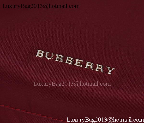 Burberry Large Backpack Fabric BU41048 Red Burberry Large Backpack Fabric BU41048 Red