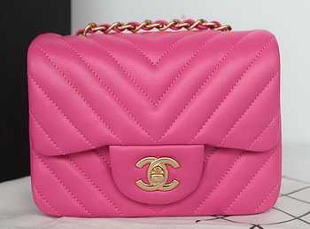 Chanel Classic MINI Flap Bag Sheepskin Leather A1115 Rose Chanel Classic MINI Flap Bag Sheepskin Leather A1115 Rose