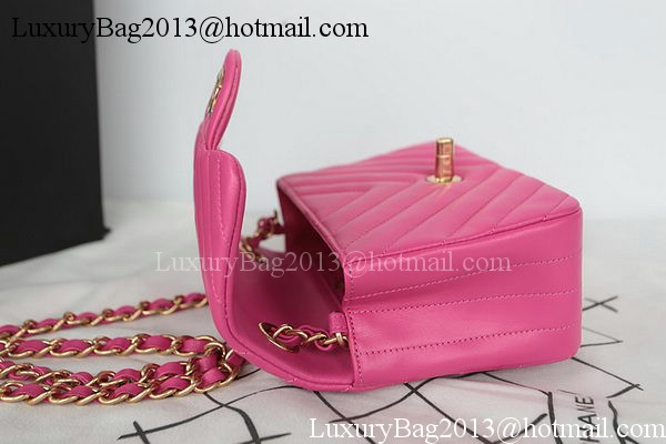Chanel Classic MINI Flap Bag Sheepskin Leather A1115 Rose Chanel Classic MINI Flap Bag Sheepskin Leather A1115 Rose