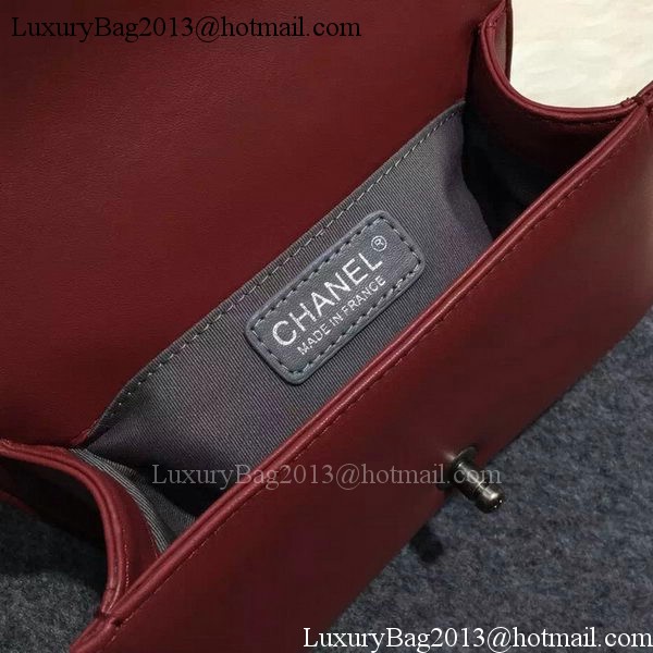 Chanel Boy Flap Shoulder Bag Burgundy Original Sheepskin Leather A67085 Silver Chanel Boy Flap Shoulder Bag Burgundy Original Sheepskin Leather A67085 Silver