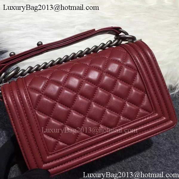 Chanel Boy Flap Shoulder Bag Burgundy Original Sheepskin Leather A67085 Silver Chanel Boy Flap Shoulder Bag Burgundy Original Sheepskin Leather A67085 Silver