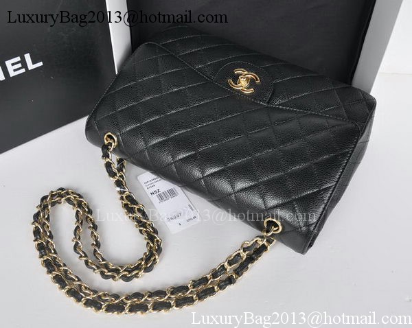 Chanel Jumbo Double Flaps Bag Black Cannage Pattern A36097 Gold Chanel Jumbo Double Flaps Bag Black Cannage Pattern A36097 Gold