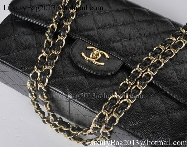 Chanel Jumbo Double Flaps Bag Black Cannage Pattern A36097 Gold Chanel Jumbo Double Flaps Bag Black Cannage Pattern A36097 Gold