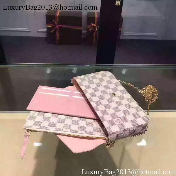 Louis Vuitton Damier Azur Canvas FELICIE CHAIN WALLET N61276 Louis Vuitton Damier Azur Canvas FELICIE CHAIN WALLET N61276